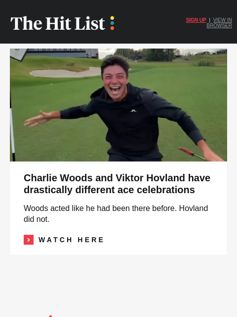 golfdigest newsletter: Major champ WDs after Ryder Cup snub