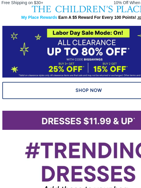 childrensplace newsletter: #Trending Dresses to Give a Twirl