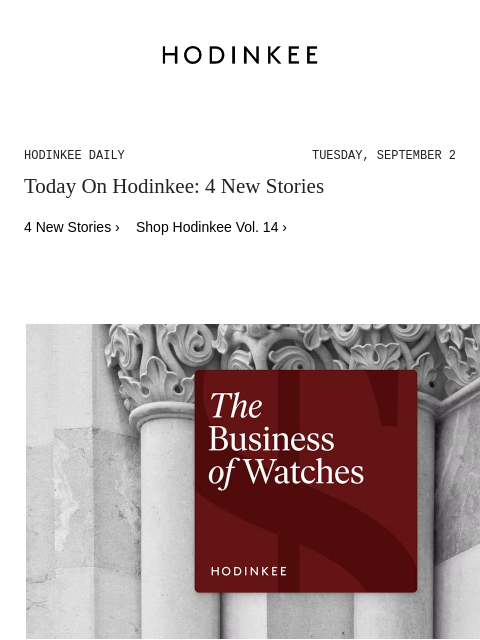 hodinkee newsletter: Hodinkee Daily | 09/02/2025
