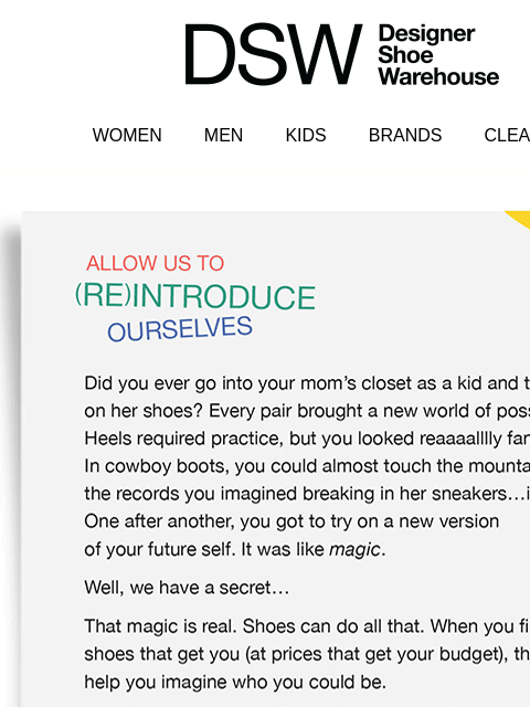 dsw newsletter: A note from DSW 👋