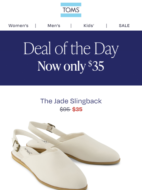 toms newsletter: Flats For Just $35: Your Deal of the Day