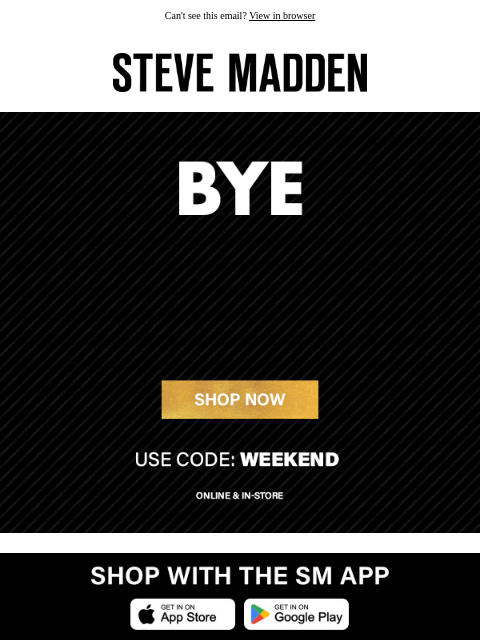 stevemadden newsletter: Ending Soon: Summer & SALE