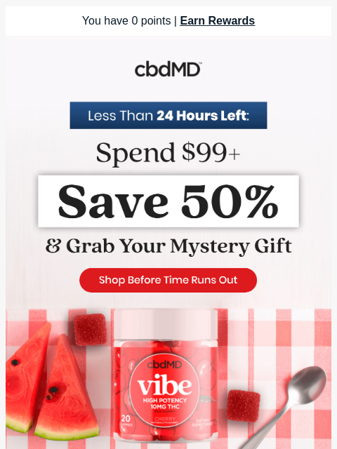 cbdmd newsletter: Our Labor Day Sale Ends Tomorrow
