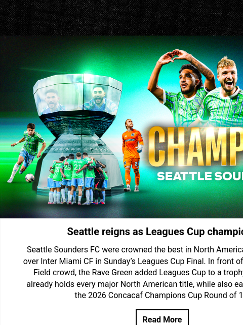mlssoccer newsletter: Champions! Seattle Sounders FC win Leagues Cup 202...