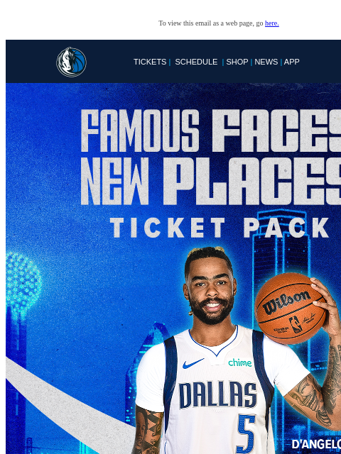 mavsmail newsletter: Big Names. New Uniforms. One Ticket Pack.