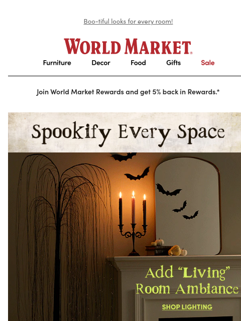emailworldmarket newsletter: 🦇 Spook up your space 👻
