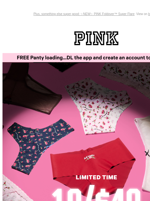 vspink newsletter: It's Re-Up Time: 10/$40 Panties 🩲
