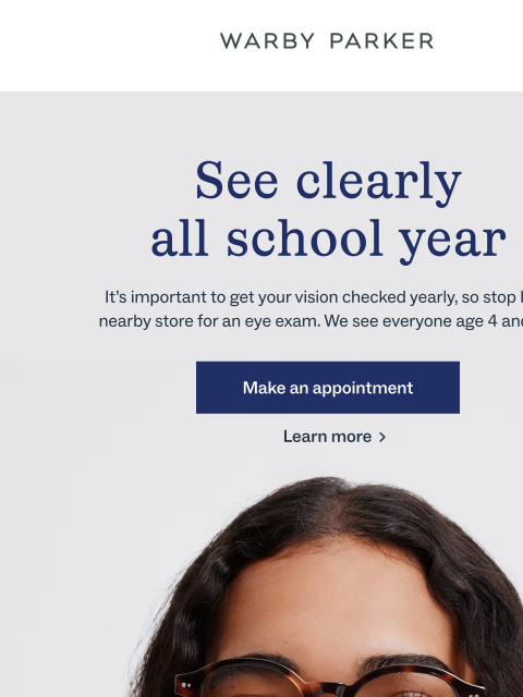 warbyparker newsletter: Put your eyes to the test