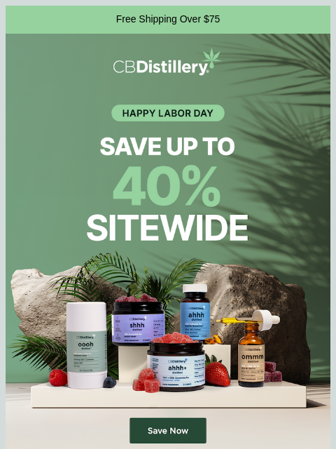 thecbdistillery newsletter: Save up to 40% on the whole site!