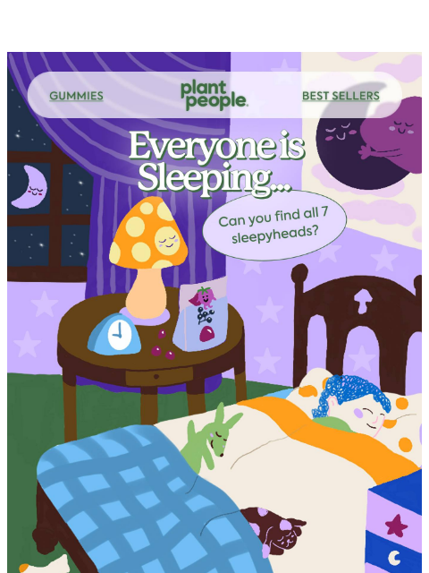 plantpeople newsletter: Shhh... everyone's asleep in here 🌙