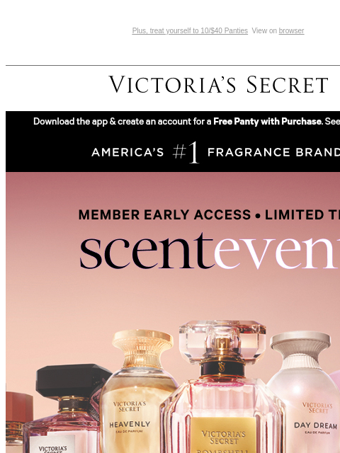 victoriassecret newsletter: Member Early Access: $35 Eau de Parfum