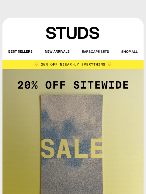 studs newsletter: Our Labor Day Sale is ON: Get 20% Off ✨