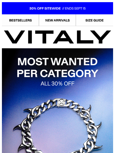 vitalydesign newsletter: Anniversary Sale: 30% Off