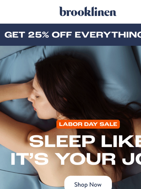brooklinen newsletter: ON SALE: Best-Selling Classic Percale & Luxe Sheet...