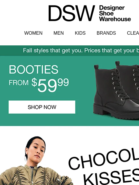dsw newsletter: Essential booties from $59.99