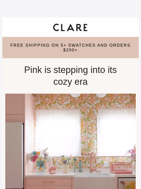 clare newsletter: Plot twist: pink isn’t just for spring anymore