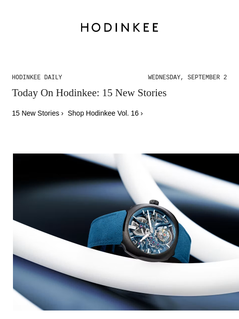 hodinkee newsletter: Hodinkee Daily | 09/02/2026