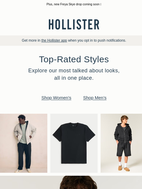 hollisterco newsletter: Everyone’s top looks ➡️