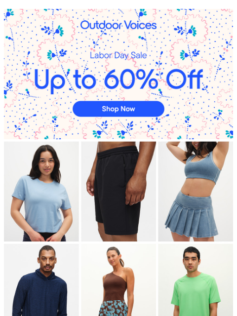 outdoorvoices newsletter: DON'T MISS OUT ON OUR SALE​