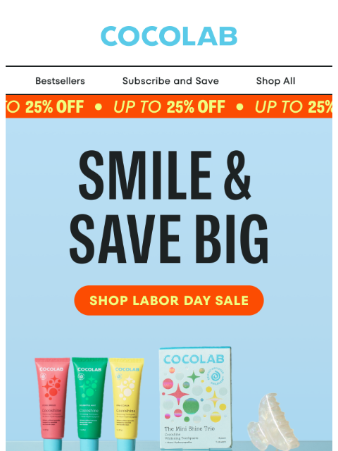 cocolab newsletter: Don’t Miss: Up to 25% Off