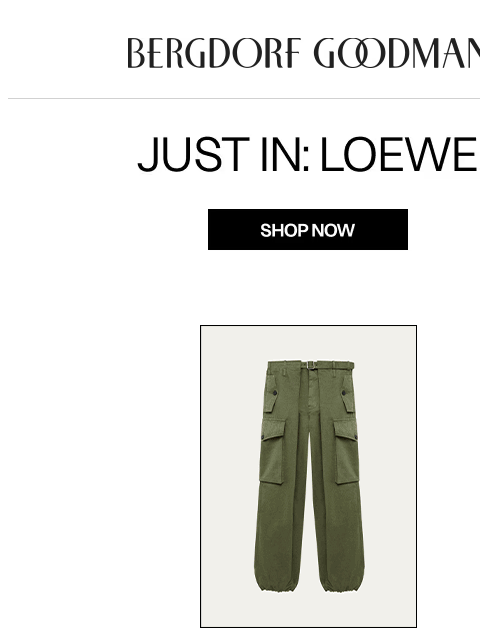bergdorfgoodman newsletter: Just In: LOEWE Fall ’26