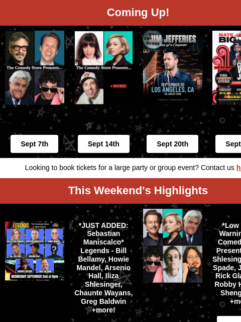comedystore newsletter: Marcello Hernandez, Sebastian Maniscalco, David Sp...
