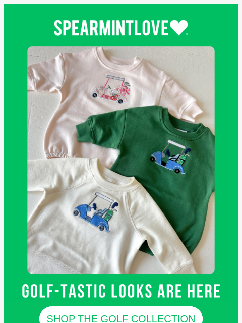 spearmintlove newsletter: Tee Up Your Baby's Style - Fresh Golf Looks are He...