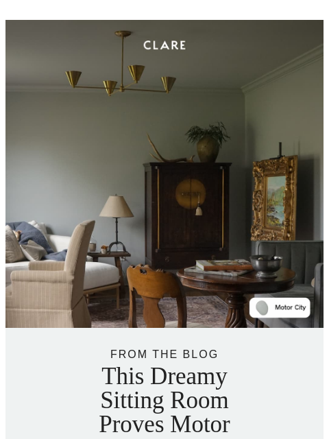 clare newsletter: Who knew gray could be this cozy? We did.