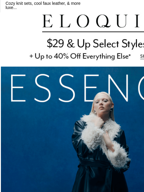 eloquii newsletter: The *NEW* Essence of Ease Collection