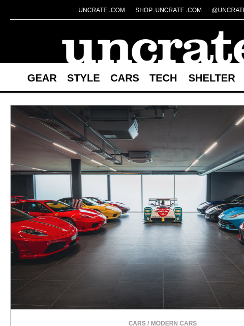 uncrate newsletter: Tailored for Speed Car Collection & more