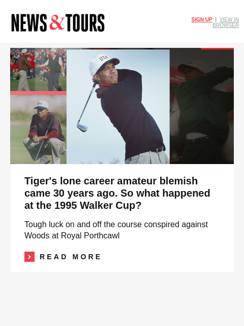 golfdigest newsletter: The Walker Cup’s edge over every golf tournament i...