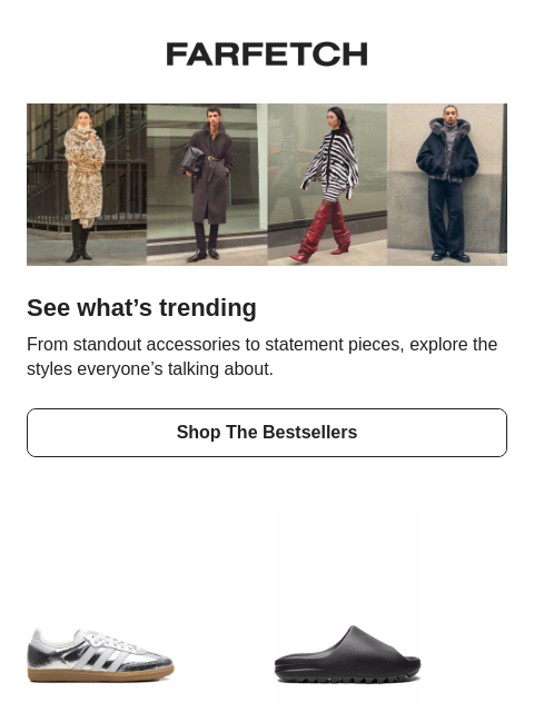 farfetch newsletter: Trending now