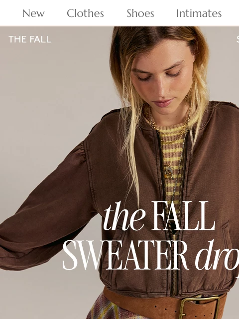 freepeople newsletter: The Drop || Fall Sweaters