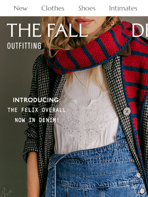 freepeople newsletter: The Felix Overall, now in denim 👖