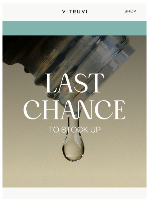 vitruvi newsletter: LAST CHANCE To Score A Free Scent! 🍃