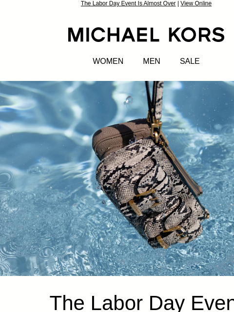 michaelkorsmail newsletter: You’ve Got Hours Left To Shop Up To 70% Off
