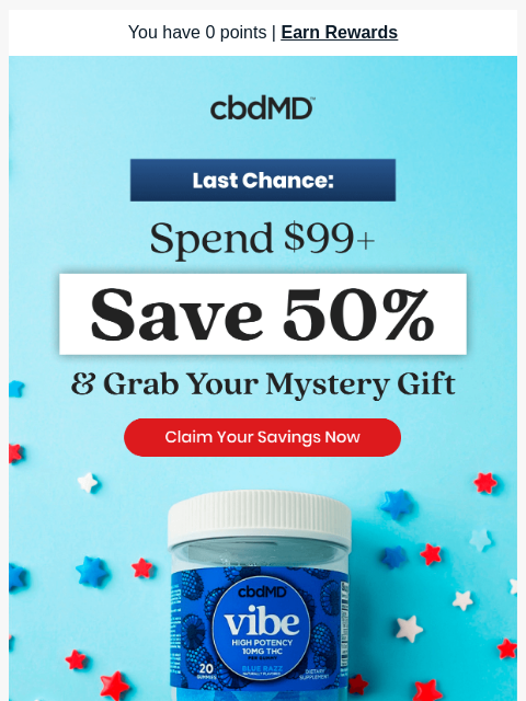 cbdmd newsletter: Final Hours: Labor Day Sale Ends at Midnight