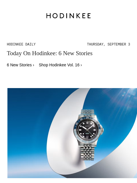 hodinkee newsletter: Hodinkee Daily | 09/03/2026