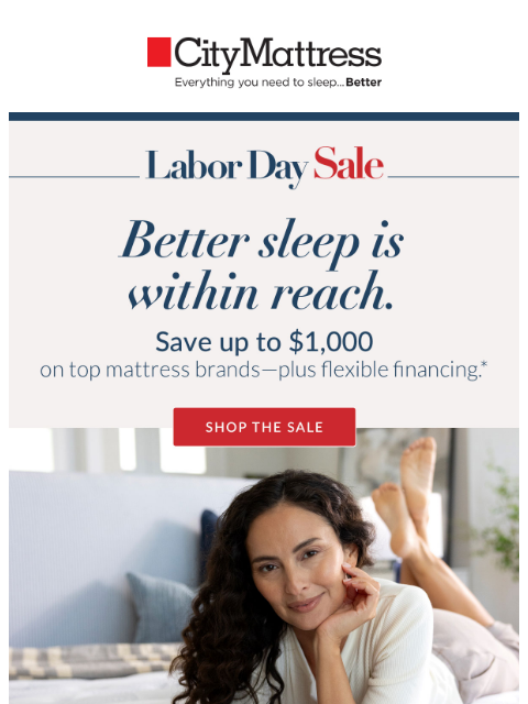 citymattress newsletter: The big Labor Day Weekend Sale is here