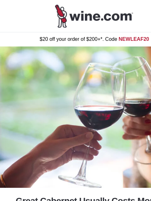 wine newsletter: Cabernet under $25