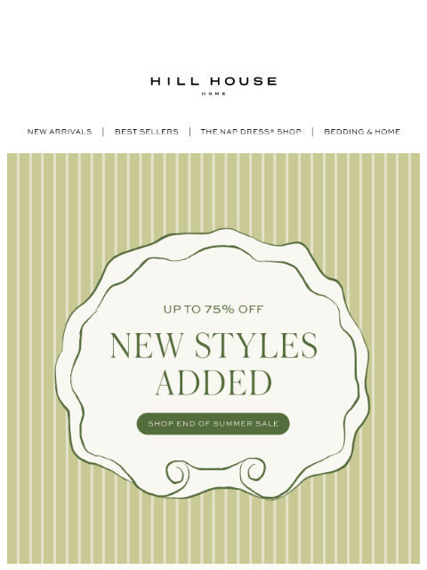 hillhousehome newsletter: NEW SALE STYLES ADDED