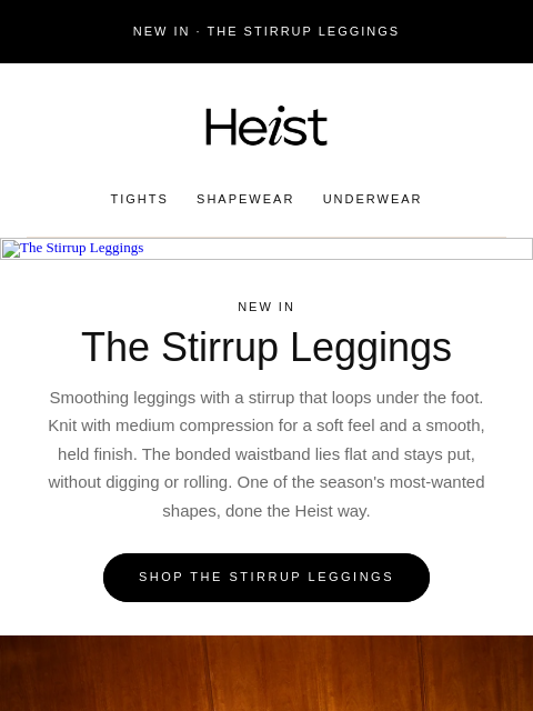heist-studios newsletter: First look: The Stirrup Leggings