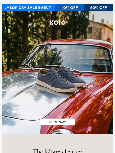 koio newsletter: Monza: Styled for F1 Weekend