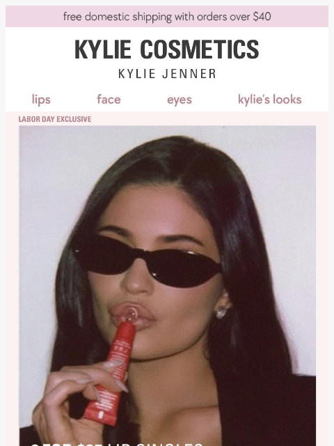 kyliecosmetics newsletter: 2 for $25 lip singles starts now💄