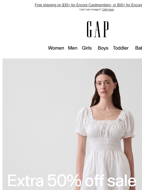 gap newsletter: New sale styles added: take an extra 50% off