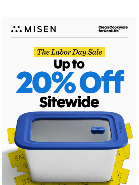 misen newsletter: Up to 20% Off Sitewide Starts Now!