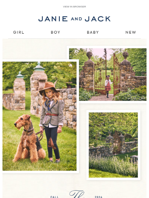 janieandjack newsletter: The New Equestrian collection + free shipping