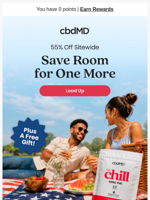 cbdmd newsletter: Pack Your Basket with 55% Off