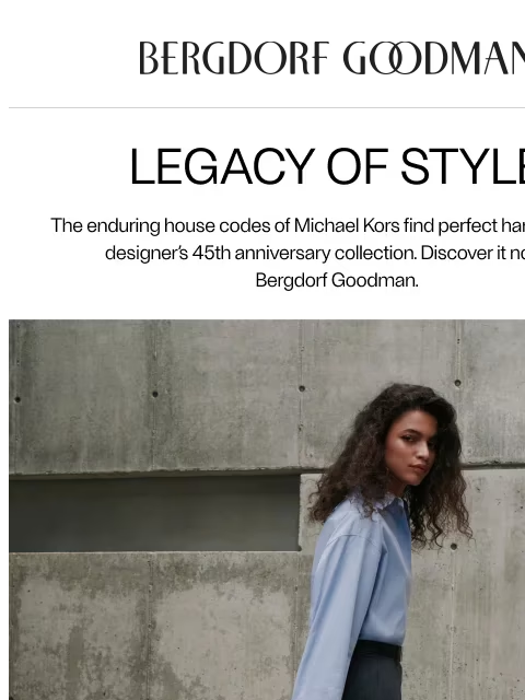bergdorfgoodman newsletter: Spotlight: MICHAEL KORS Fall/Winter ’26