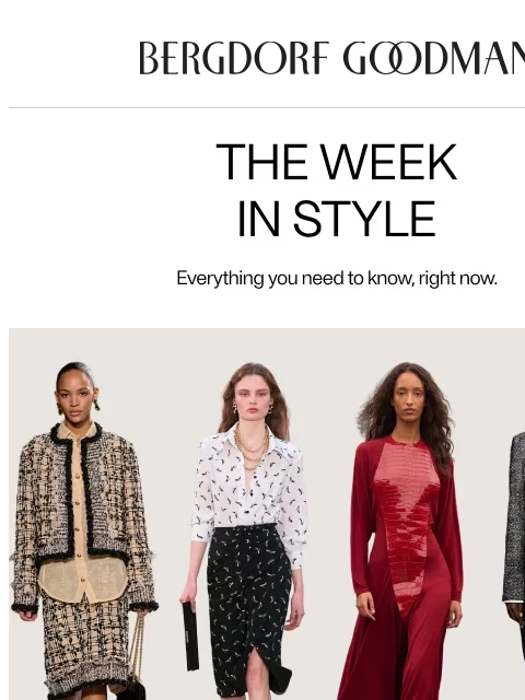 bergdorfgoodman newsletter: The Week in Style: Fall Trends
